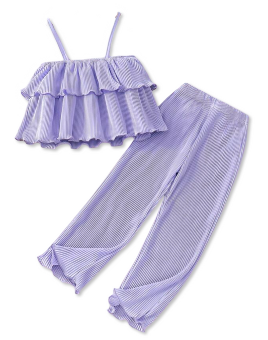 Lilac cami top & pants set - Ally Pop