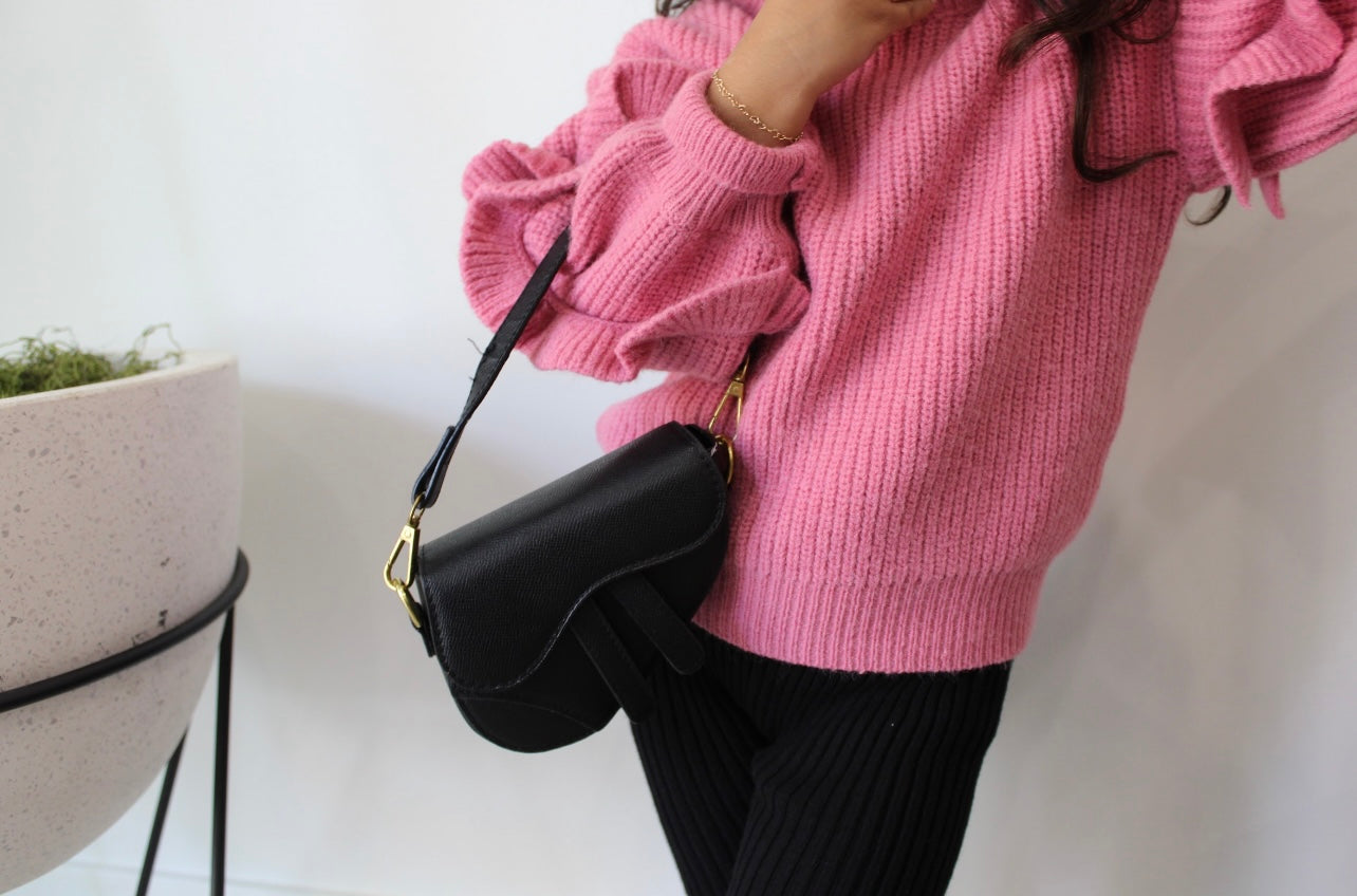 Ruffle sleeve sweater - Ally Pop