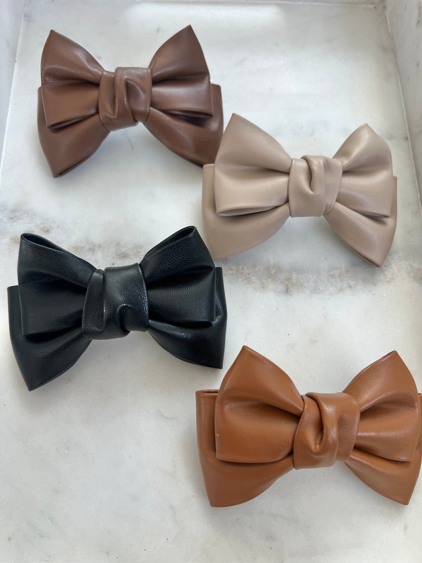 Faux leather bows - Ally Pop