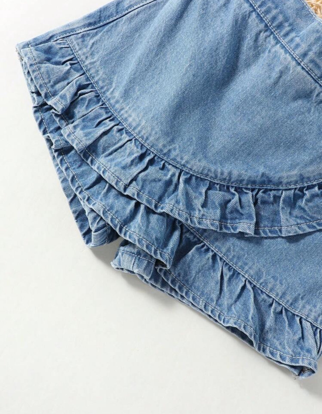 Denim skort