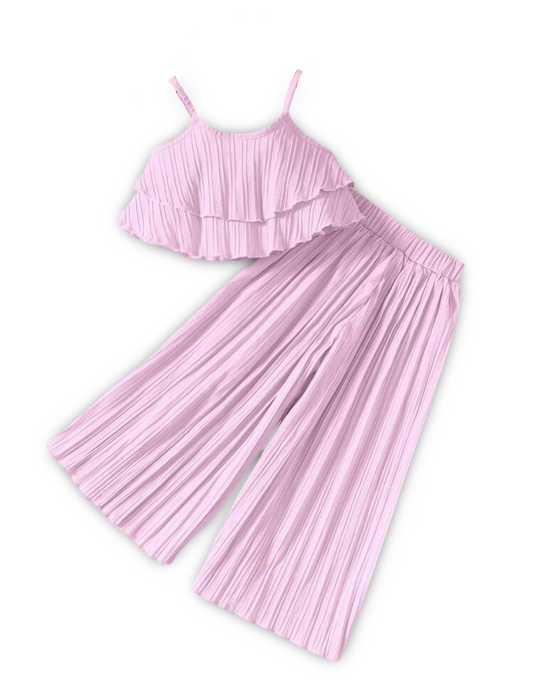 Pink cami + wide pant set - Ally Pop