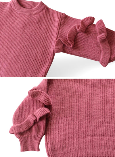 Ruffle sleeve sweater - Ally Pop