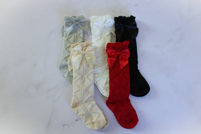 Baby/Toddler knee high socks, knitted over the knee socks - Ally Pop