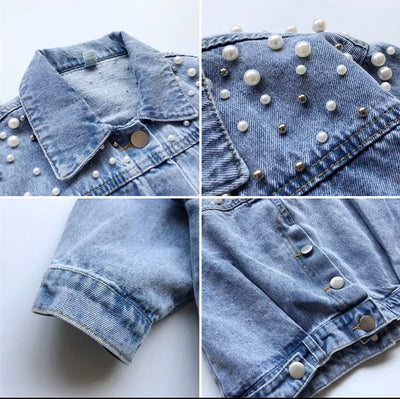 Pearl Denim Jacket - Ally Pop