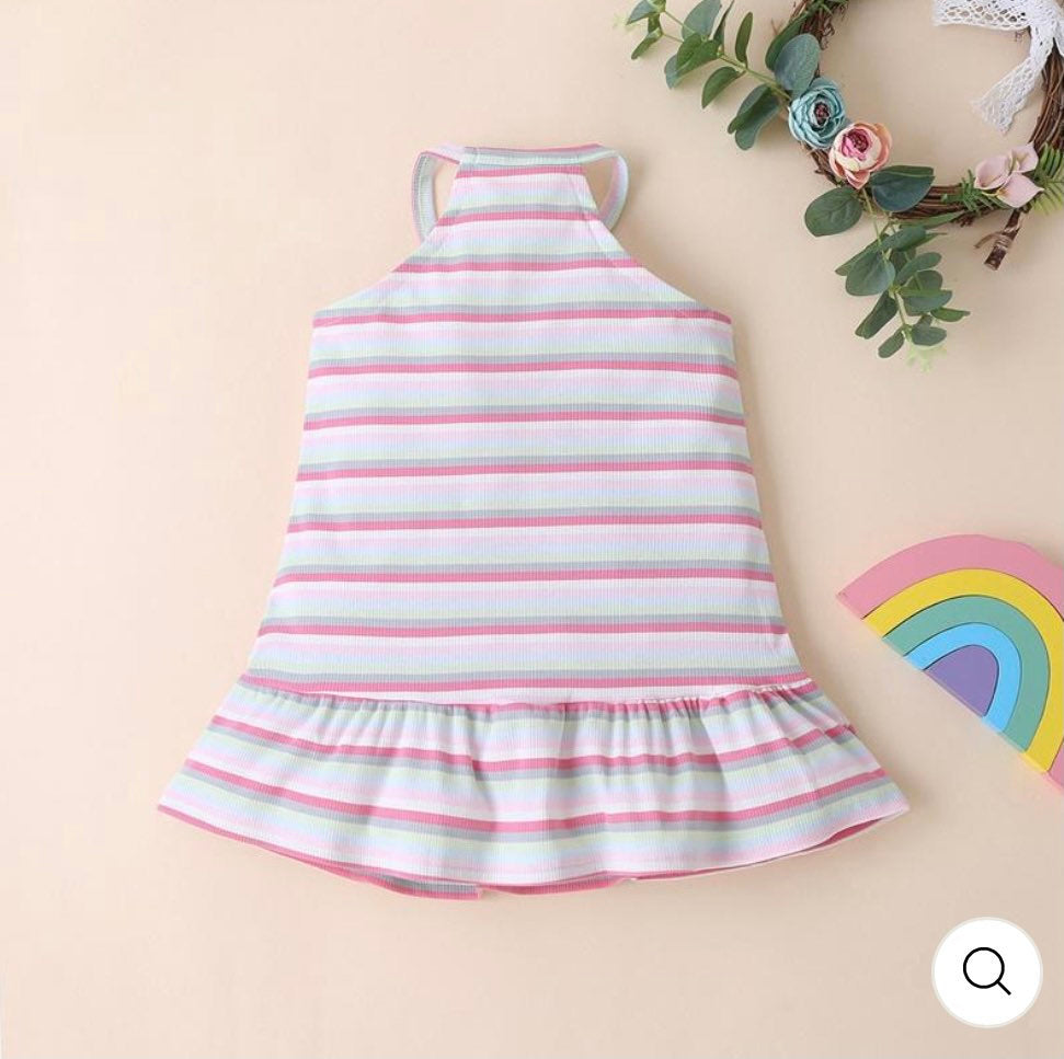 Toddler girl stripped dress