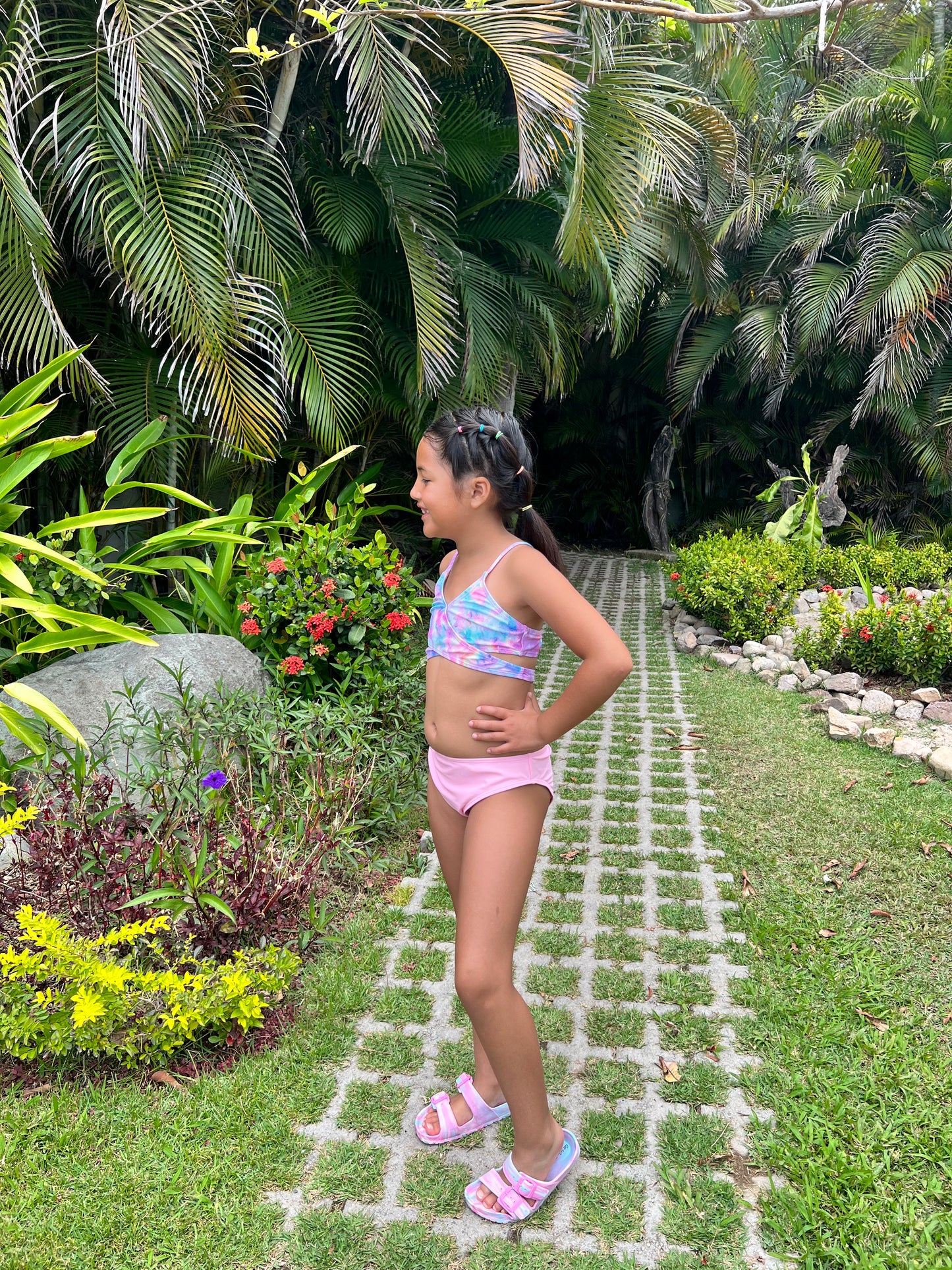 Three piece tie dye bathing suit, - Ally Pop